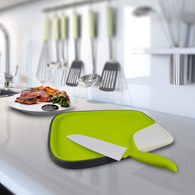 Multifunction Double-Sided Durable Cutting Board with Storage