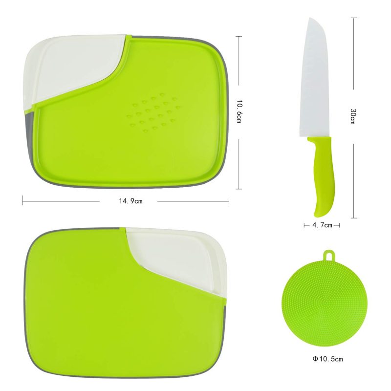 Multifunction Double-Sided Durable Cutting Board with Storage