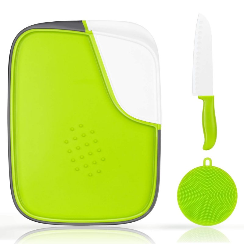 Multifunction Double-Sided Durable Cutting Board with Storage