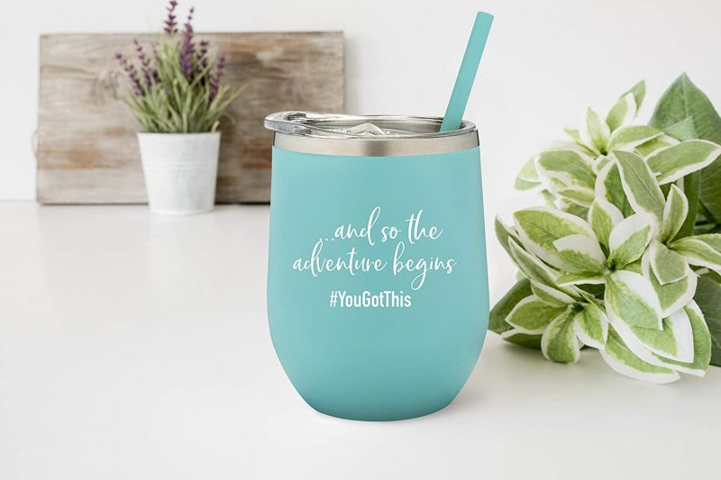 Stainless Steel Stemless Wine Glass with Lid