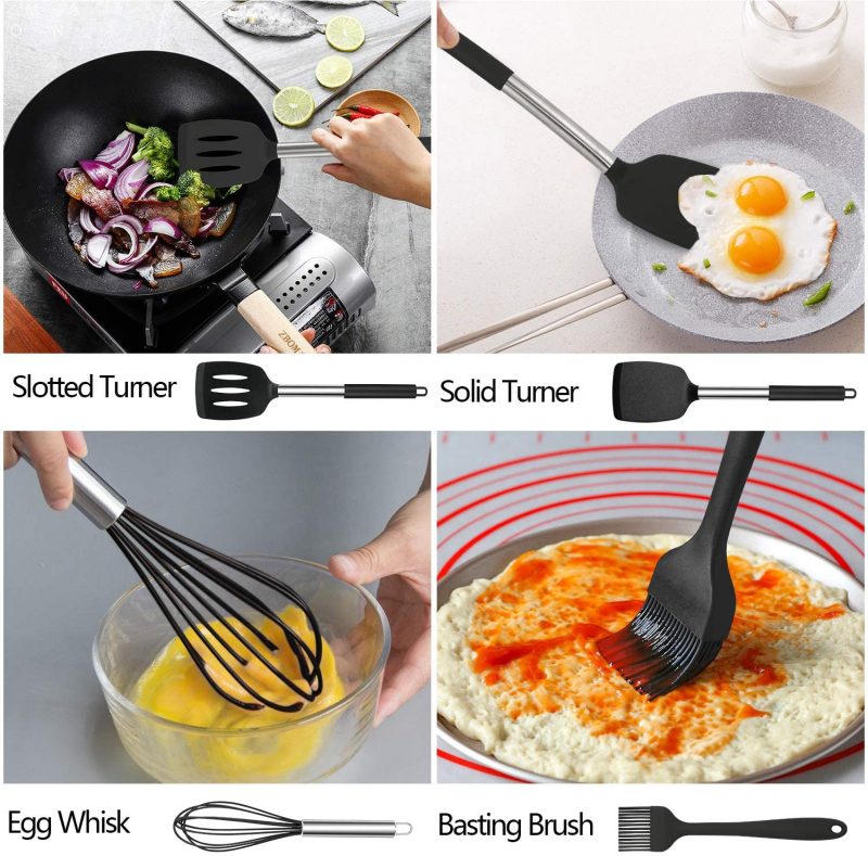 Silicone Cooking Utensils Set15PCS Kitchen Utensils
