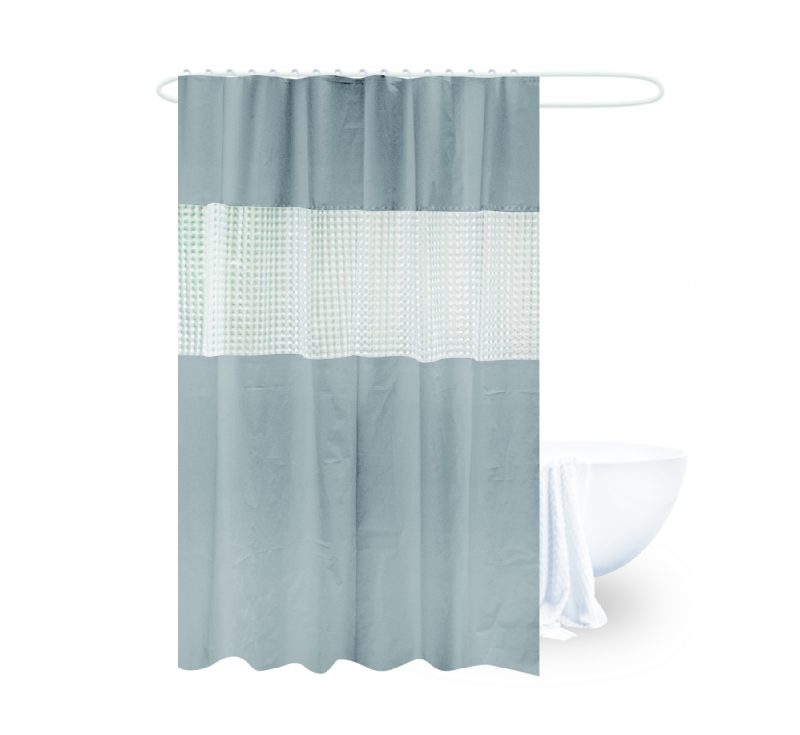 Clear waterproof pvc free PEVA 3d shower curtain