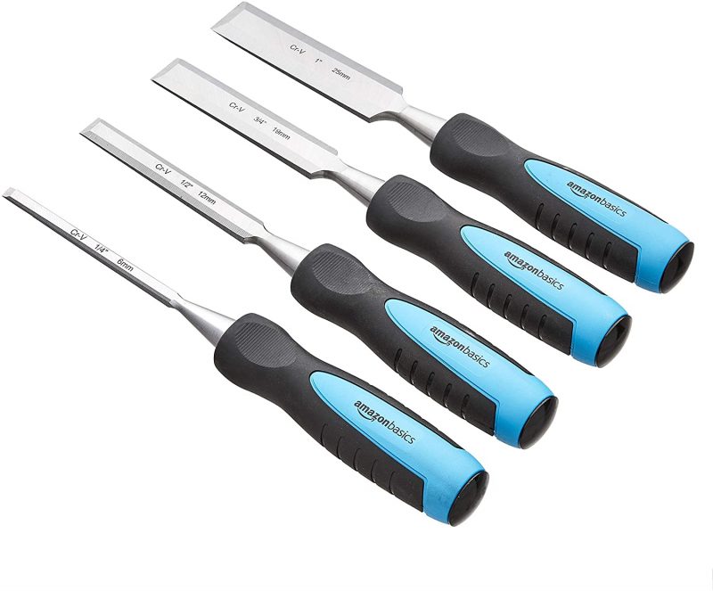 4-Piece Wood Chisel Set - 1/4-Inch to 1-Inch