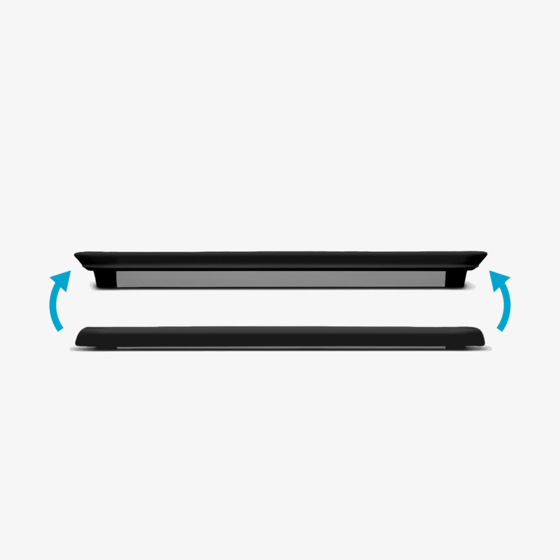 Non-slip cutting board with flip up edges
