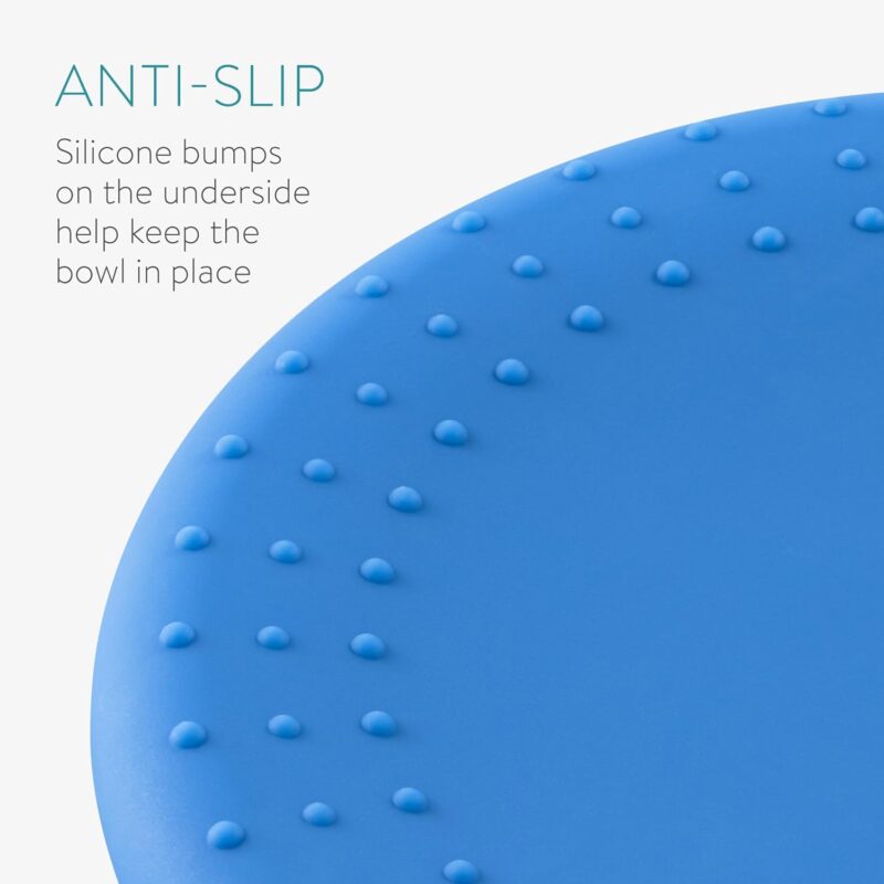 Wet Your Whistle Blue No-Spill Pet Bowl