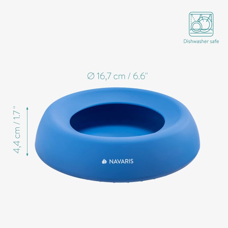 Wet Your Whistle Blue No-Spill Pet Bowl