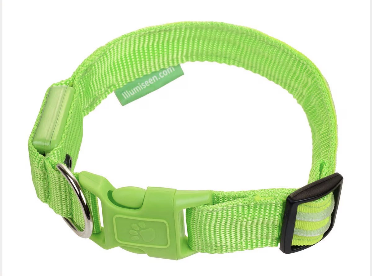LED USB Rechargeable Nylon Dog Collar - Image 4