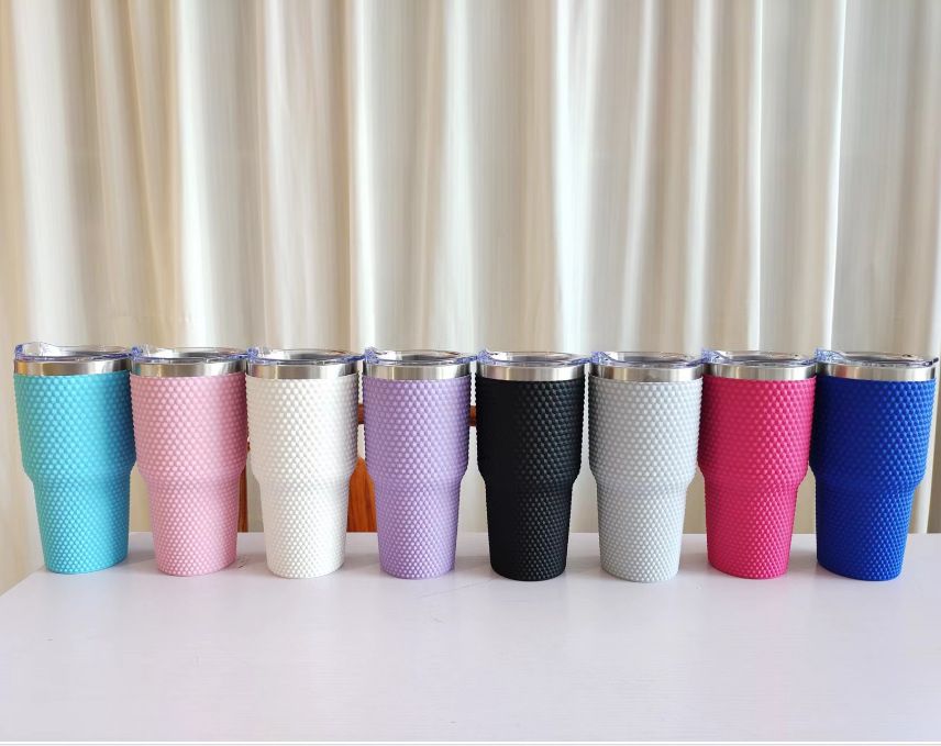 New Plastic 30oz Double Walled Studded Tumbler - Image 3