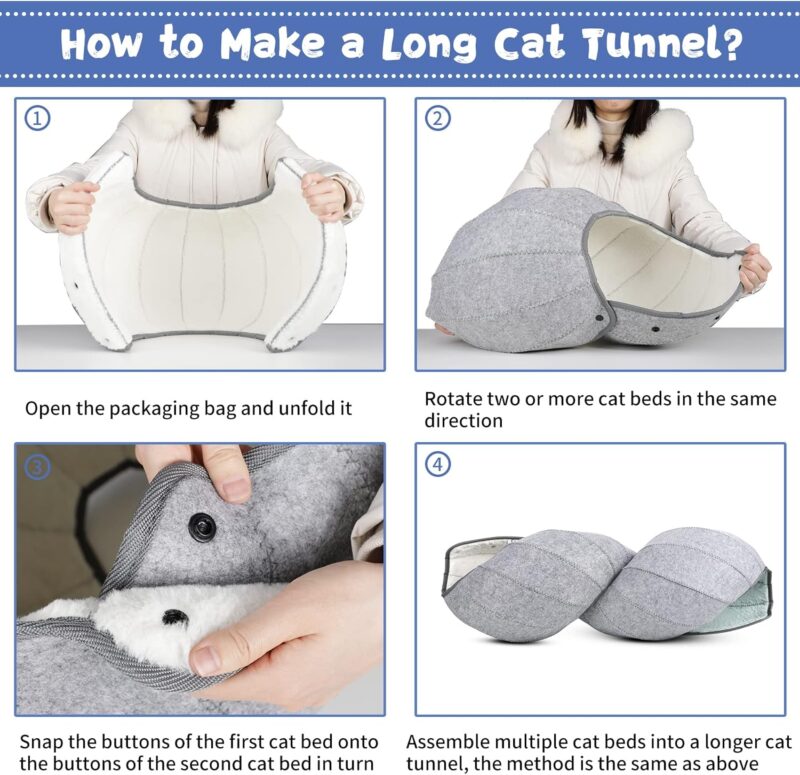 Soft Cat Cave & Foldable Bed