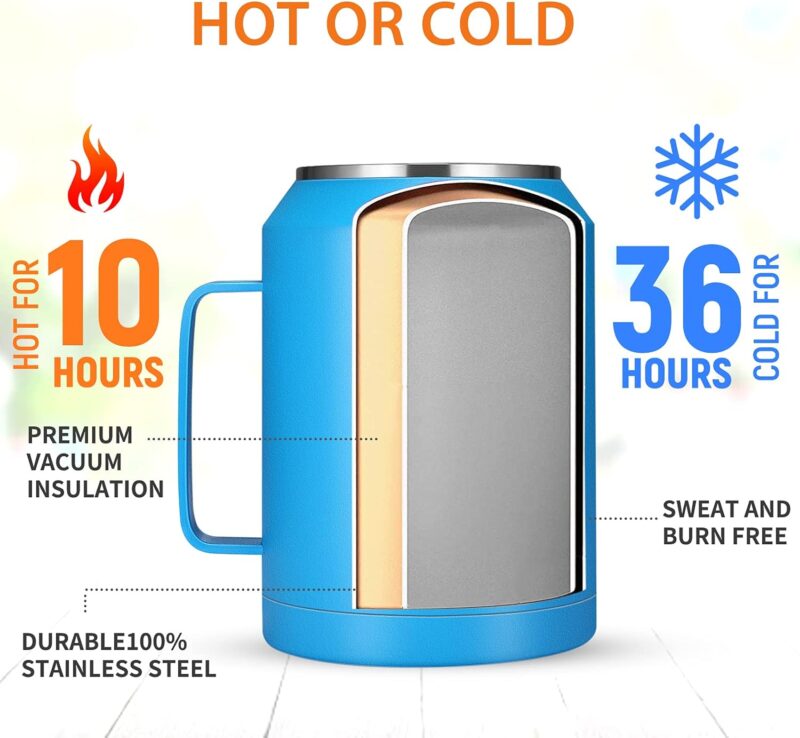 Stainless Steel Vacuum Insulated Cup with Handle