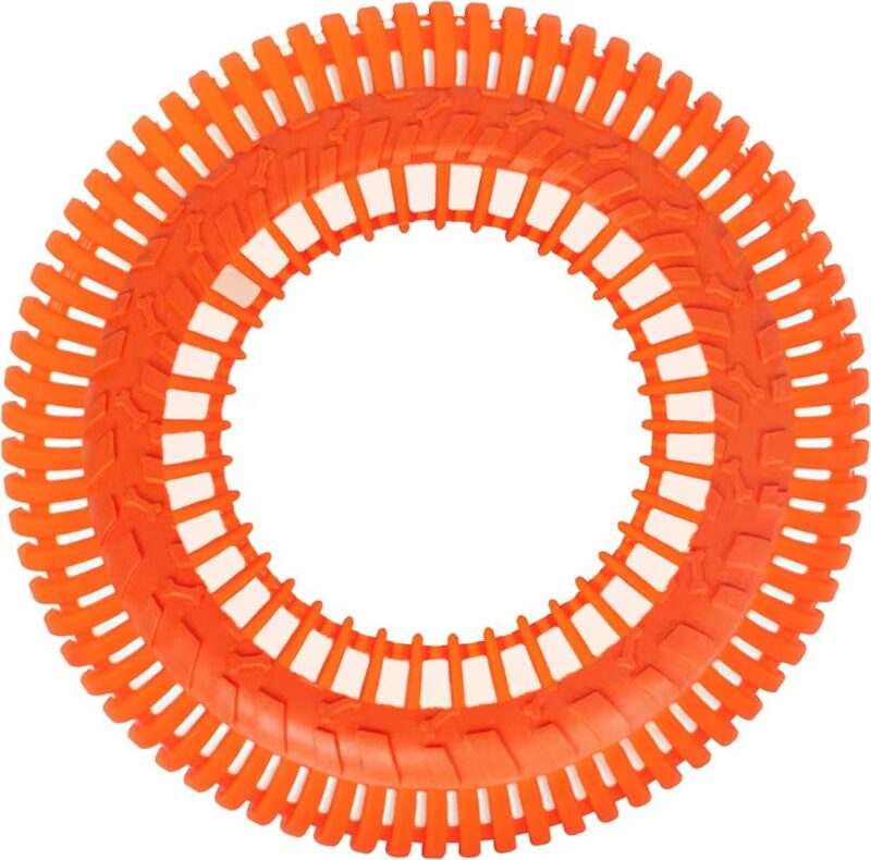 Orange Rugged Flyer Dog Toy