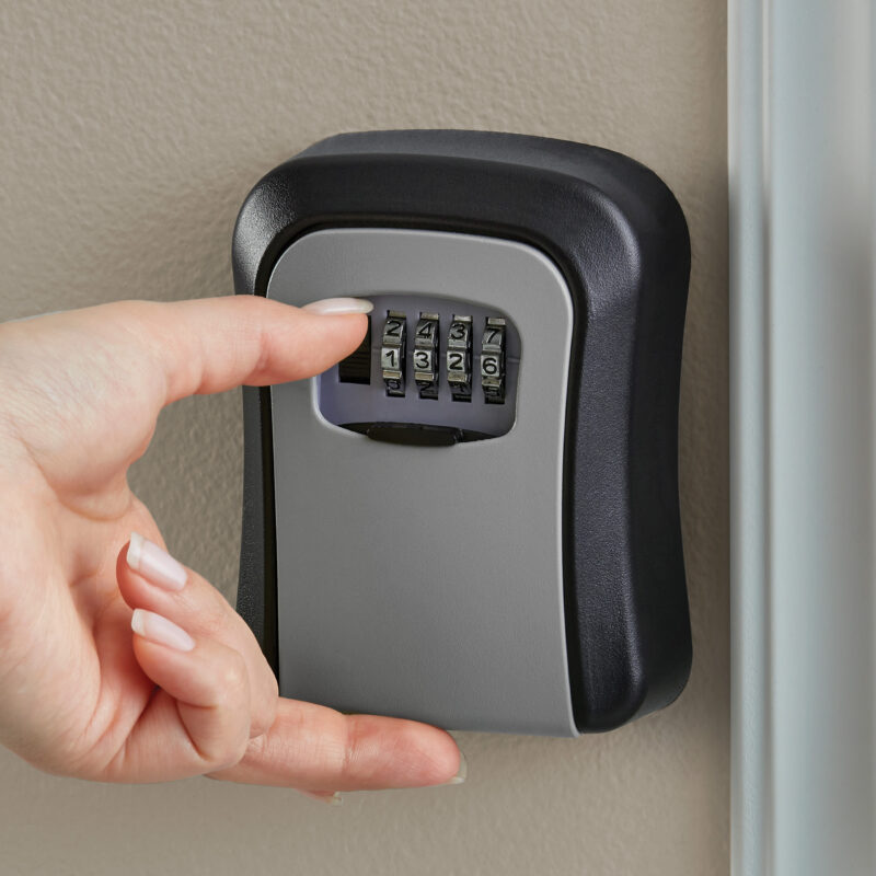 Key Safe Box 4 Digit Wall Mounted Outdoor High Security Code Lock-Storage Case